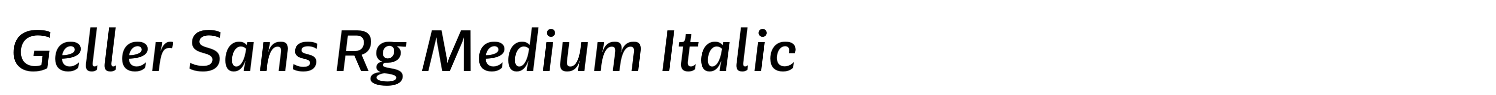 Geller Sans Rg Medium Italic